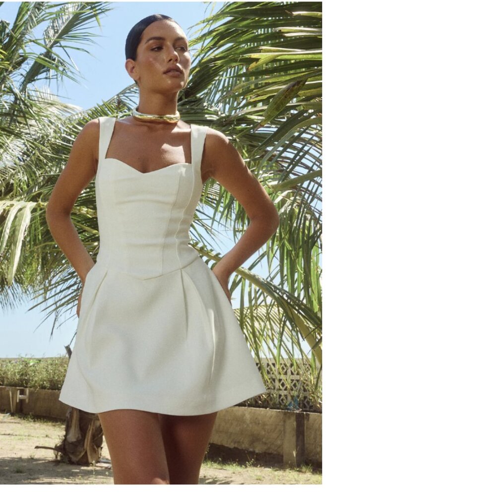 Runaway the Label Mini Dress - White - Small